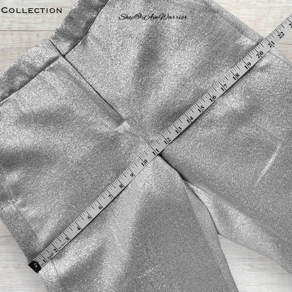 J.Crew Collection NWT metallic silver straight leg pants *shop@iamwarrior - Picture 12 of 16